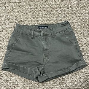 Olive Green-Grey Chino Shorts Aeropostale